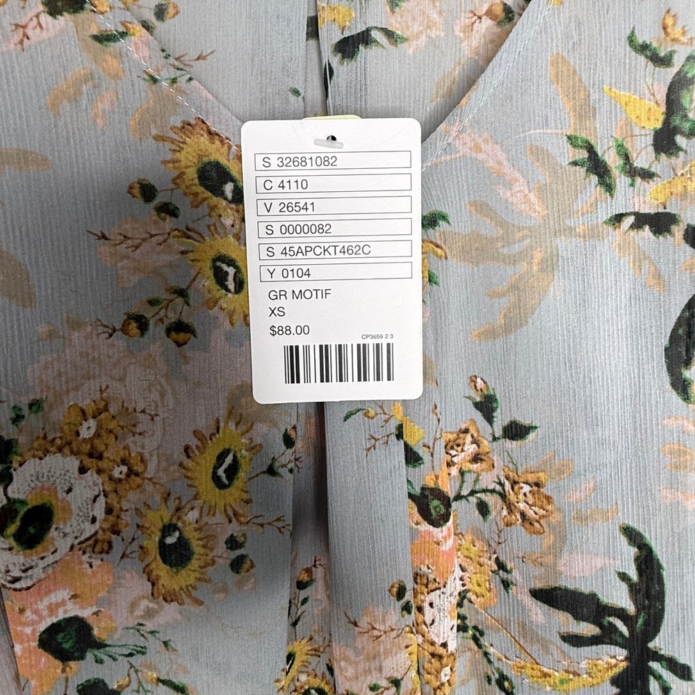 Maeve Anthropologie Size XS Floral Ruffle Asymmetric Hem Sleeveless Blouse Top - Picture 5 of 9
